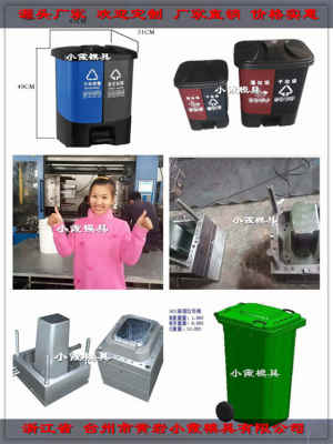 注塑雙桶分離垃圾桶模具